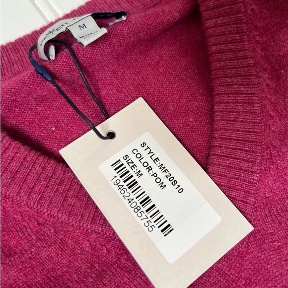 Peter Millar Crown Soft Pullover V-Neck Sweater Cashmere Men Medium NEW 663 - Picture 2 of 3